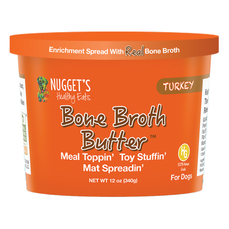 Nugget's Healthy Eats Dog Cat Bone Broth Butter Chicken 12oz