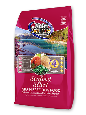 NutriSource Seafood Select Grain Free Dog Food 15lb-Four Muddy Paws