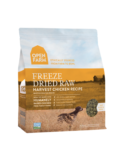 Open Farm Dog Freeze Dried Harvest Chicken 13.5oz-Four Muddy Paws