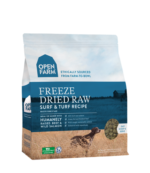 Open Farm Dog Freeze Dried Surf & Turf 13.5oz-Four Muddy Paws