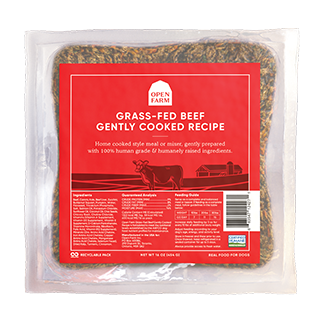 Open Farm Gently Cooked Grass Fed Beef Dog Recipe 16oz-Four Muddy Paws