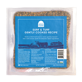 Open Farm Gently Cooked Surf and Turf Dog Recipe 16oz-Four Muddy Paws