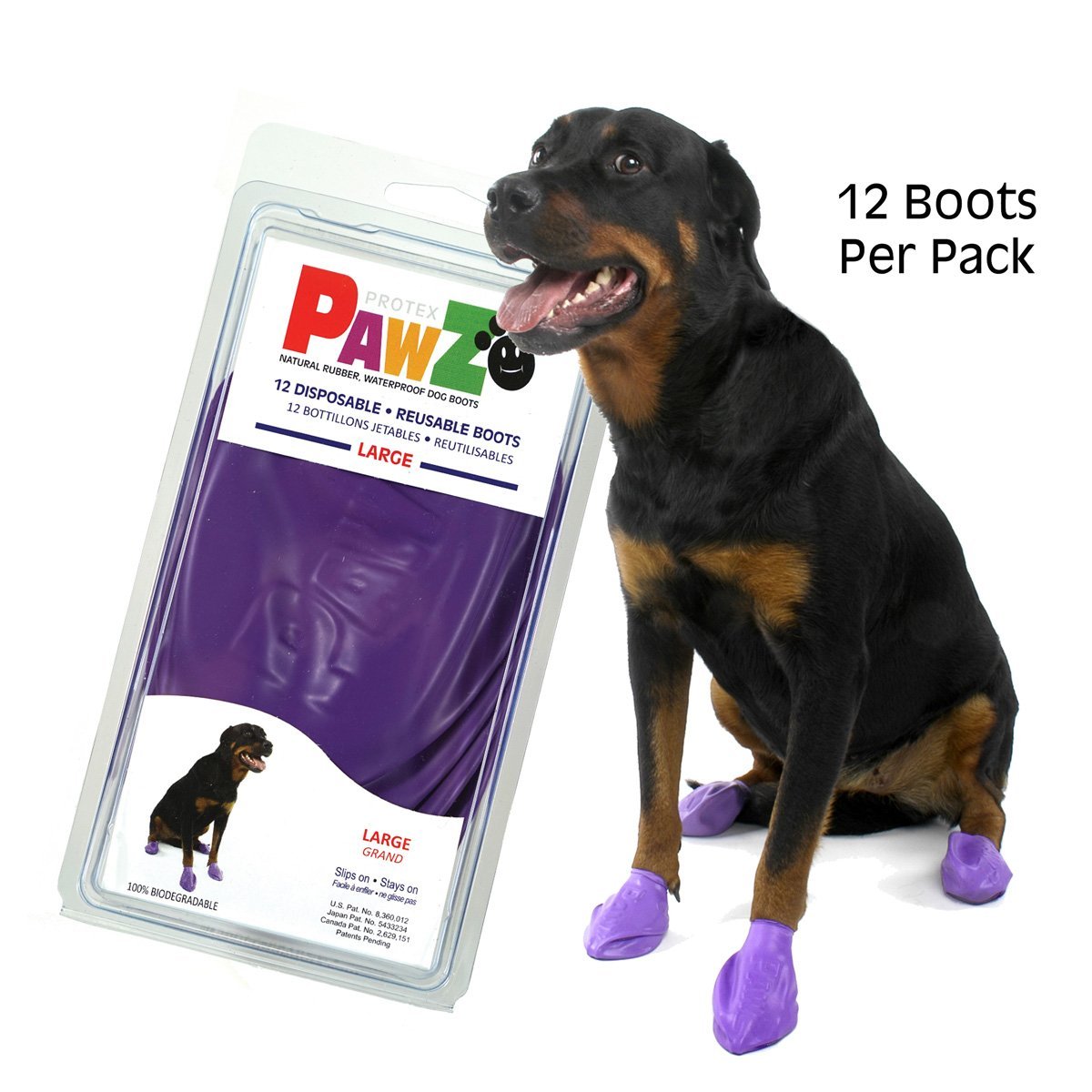 PAWZ Dog Boots LG-Four Muddy Paws