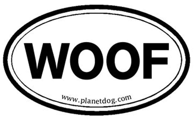 PLANET DOG Euro Sticker Woof-Four Muddy Paws