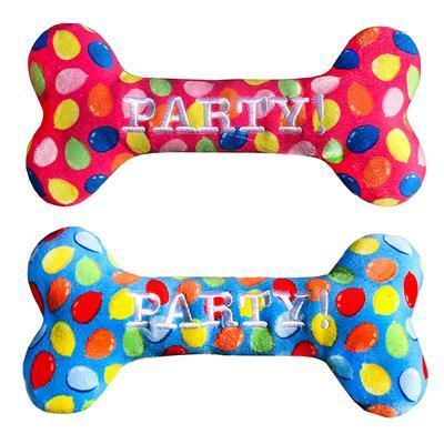 POWER PLUSH PARTY TIME BLUE BONE L-Four Muddy Paws