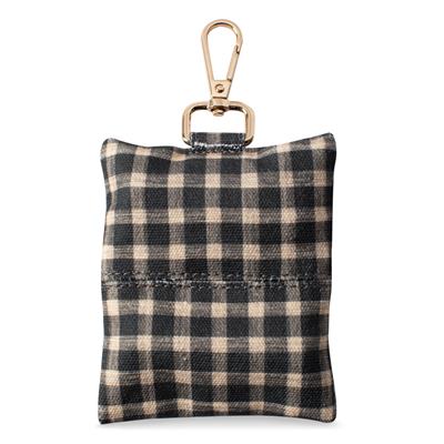 Painted Gingham Canvas Waste Bag Holder-Four Muddy Paws