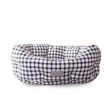 Painted Gingham Round Cuddler Bed Medium-Four Muddy Paws