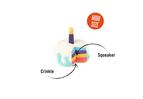 Party Time Bone Appetit Cake Dog Toy - Mini-Four Muddy Paws