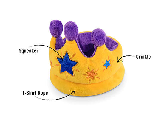 Party Time Canine Crown Dog Toy - Mini-Four Muddy Paws
