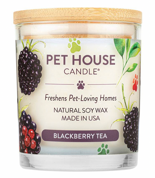 Pet House Candle Blackberry Tea 9oz Jar-Four Muddy Paws