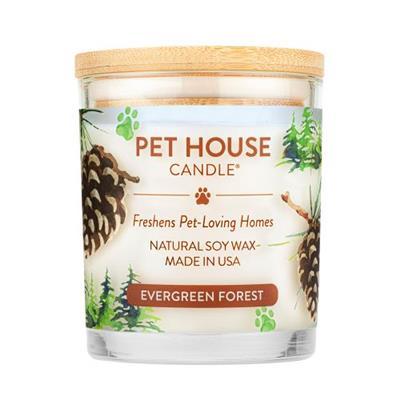 Pet House Candle Evergreen 9oz Jar-Four Muddy Paws
