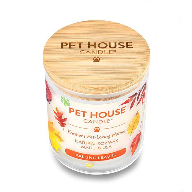 Pet House Candle Falling Leaves 8.5oz Jar-Four Muddy Paws