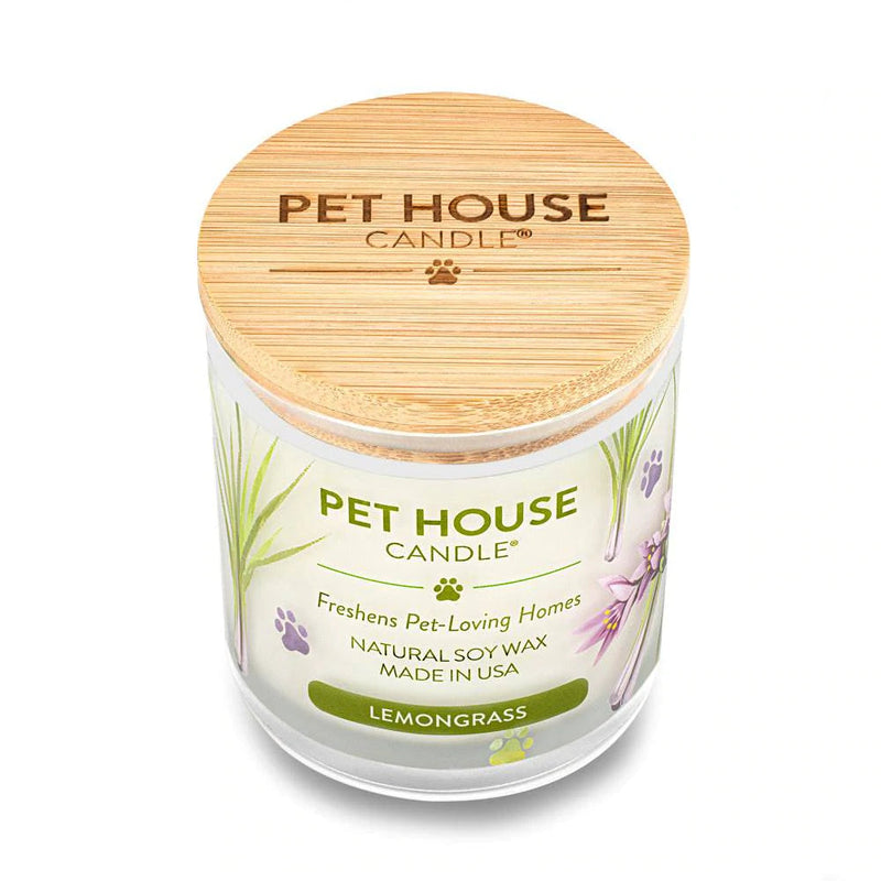 Pet House Candle Lemongrass 9oz Jar-Four Muddy Paws