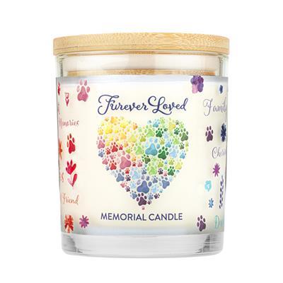 Pet House Candle Memorial Furever Loved 9oz Jar-Four Muddy Paws