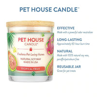 Pet House Candle Tropical Fruit 9oz Jar-Four Muddy Paws