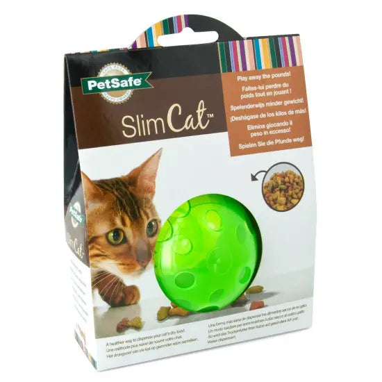 PetSafe SlimCat Interactive Feeder Cat Toy Green-Four Muddy Paws