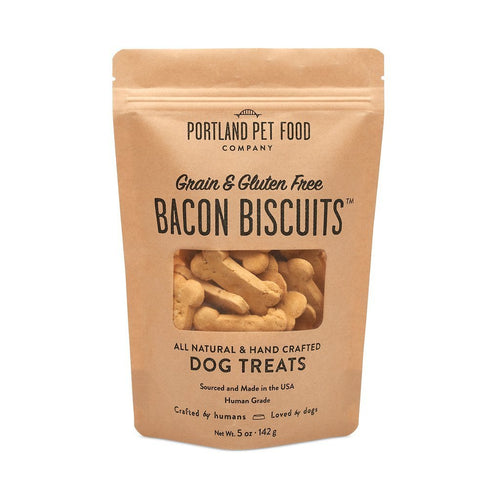 Portland Pet Food Grain Free Bacon Biscuits 5oz-Four Muddy Paws