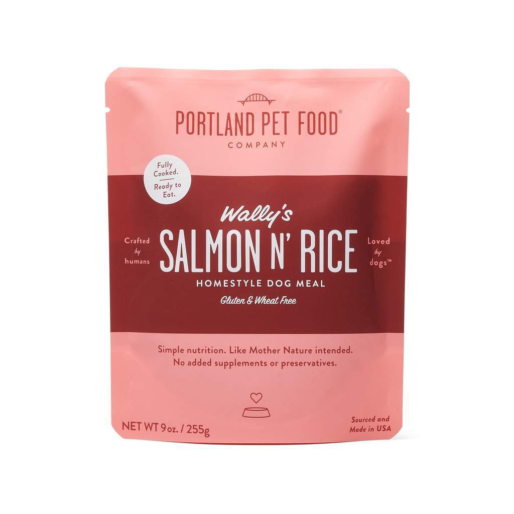 Portland Pet Food Wally's Salmon N' Rice Meal Pouch 9oz-Four Muddy Paws