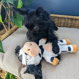 Power Plush Clarence Cow Dog Toy Large-Four Muddy Paws