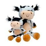 Power Plush Clarence Cow Dog Toy Small-Four Muddy Paws