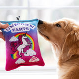 Power Plush Unicorn Farts Dog Toy Large-Four Muddy Paws
