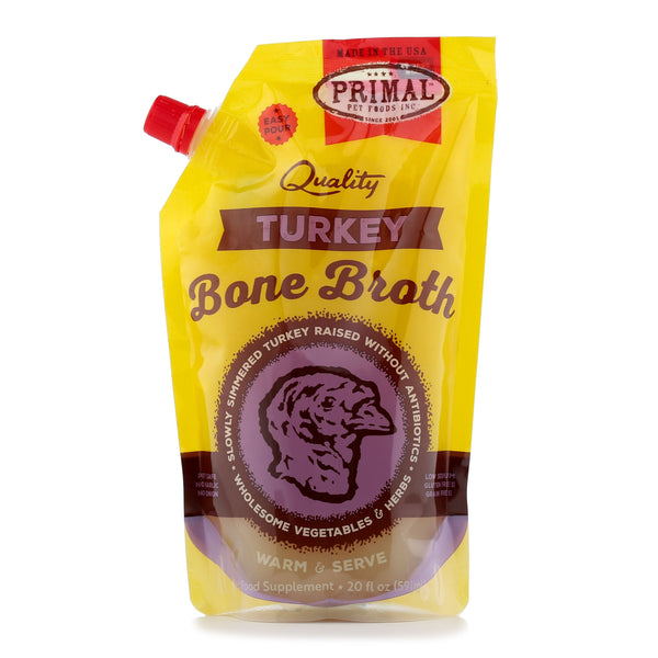 Primal Bone Broth Turkey 20OZ-Four Muddy Paws