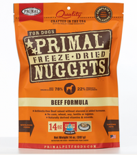 Primal Canine Freeze Dry Beef Nuggets 14oz-Four Muddy Paws