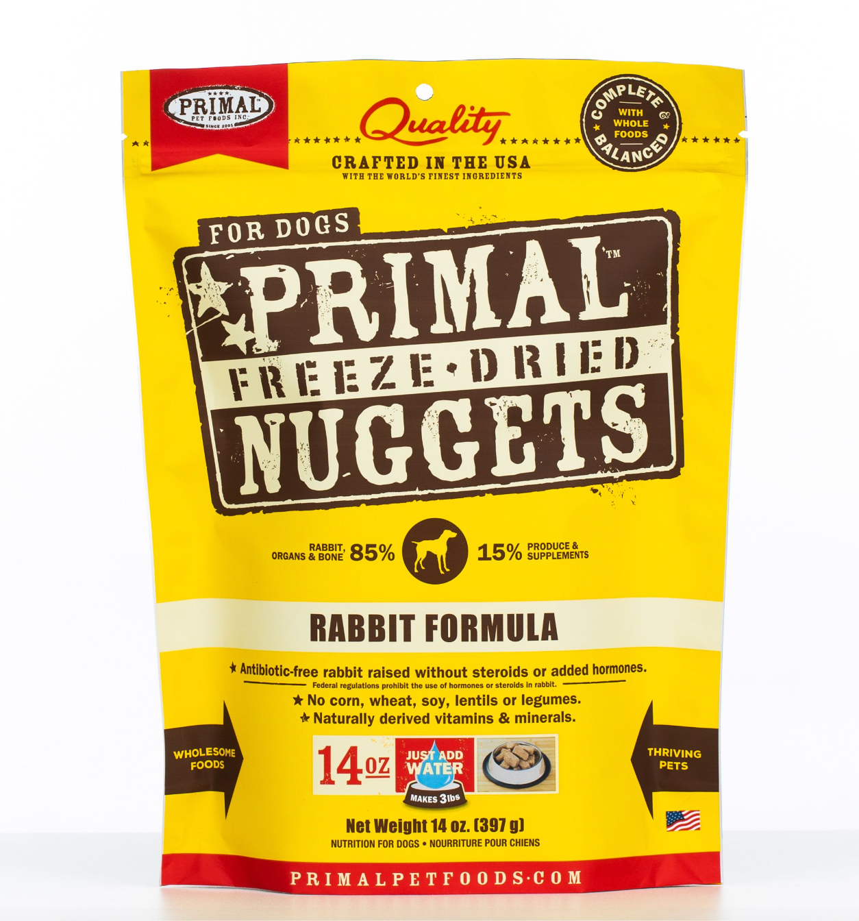 Primal Canine Freeze Dry Rabbit Nuggets 14oz-Four Muddy Paws