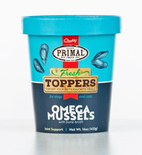 Primal Fresh Topper Omega Mussels 16oz-Four Muddy Paws