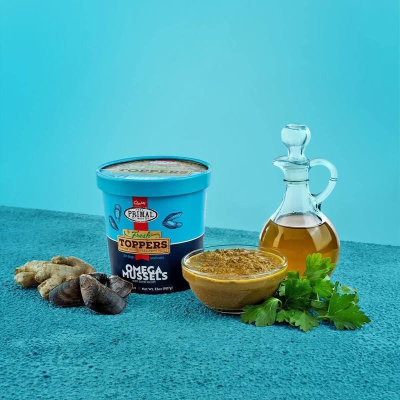 Primal Fresh Topper Omega Mussels 32oz Four Muddy Paws