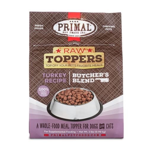 Primal Frozen Butcher's Blend Topper Turkey 2lb-Four Muddy Paws