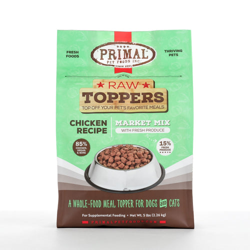 Primal Frozen Market Mix Raw Topper Chicken 5lb-Four Muddy Paws