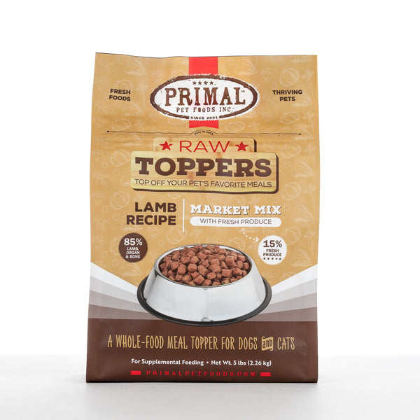 Primal Frozen Market Mix Raw Topper Lamb 5lb-Four Muddy Paws