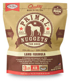 Primal Lamb Nuggets 3lb-Four Muddy Paws
