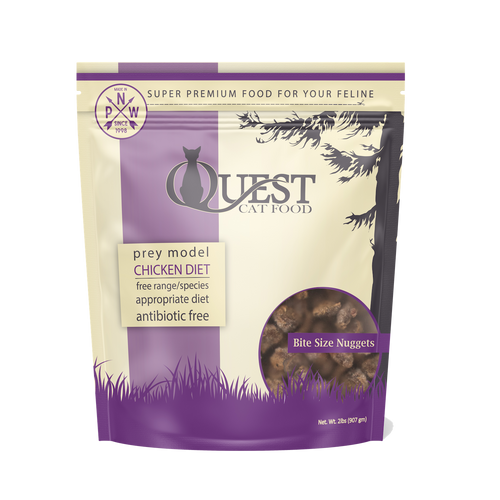 Quest Feline Chicken Nuggets 2 LB-Four Muddy Paws