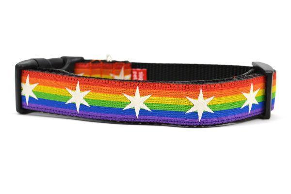 Rainbow Flag Dog Collar M-Four Muddy Paws