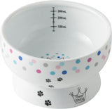 Raised Cat Water Bowl Colorful Dots-Four Muddy Paws