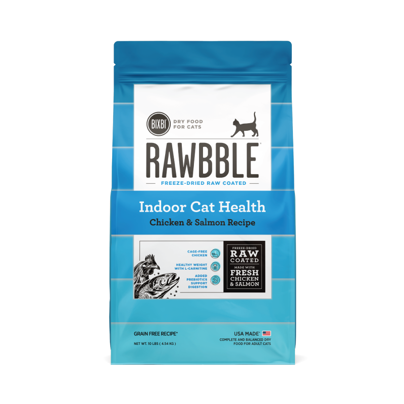 Rawbble Cat Grain Free Indoor Chicken Salmon 3lbs-Four Muddy Paws