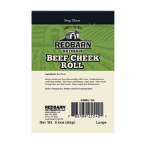 Red Barn Dog Beef Cheek Roll Large-Four Muddy Paws