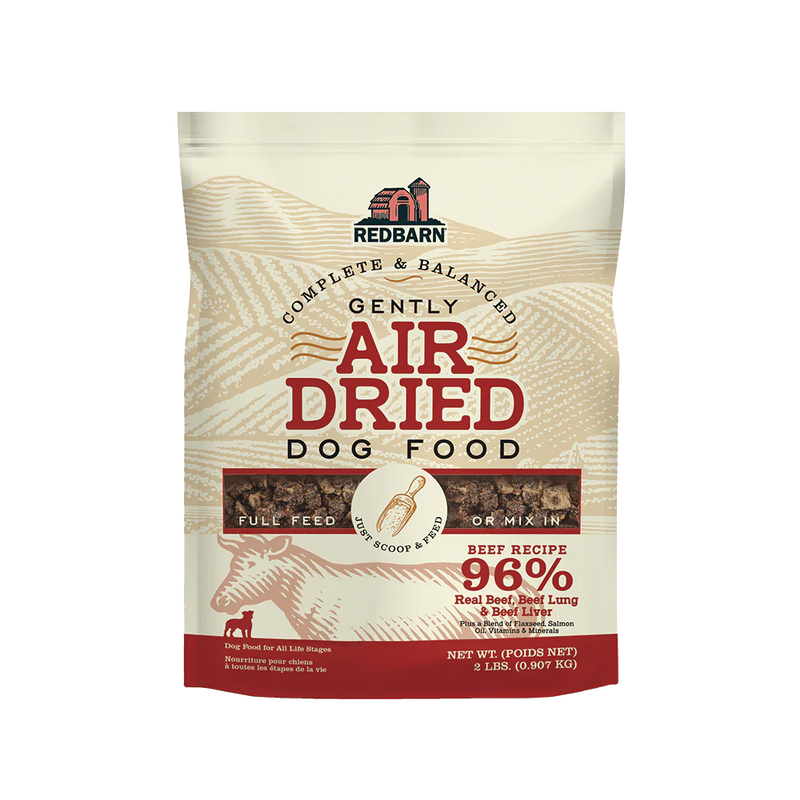 Red Barn Grain Free Air Dried Beef Dog Food 2lbs-Four Muddy Paws