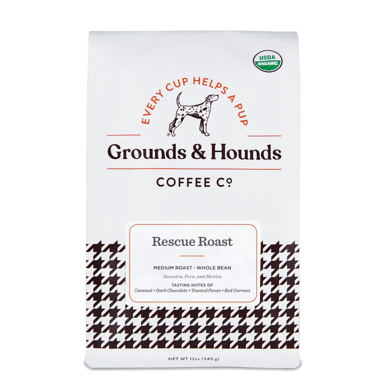 Rescue Roast Ground Coffee 12oz-Four Muddy Paws