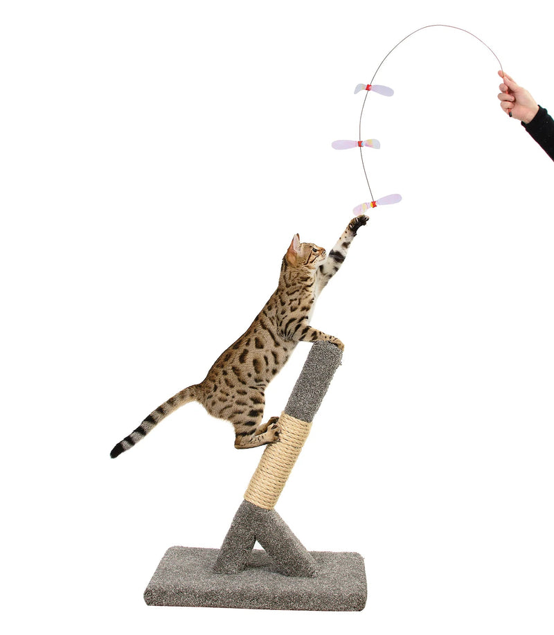 Rustlin Butterfly Teaser Wand Cat Toy-Four Muddy Paws