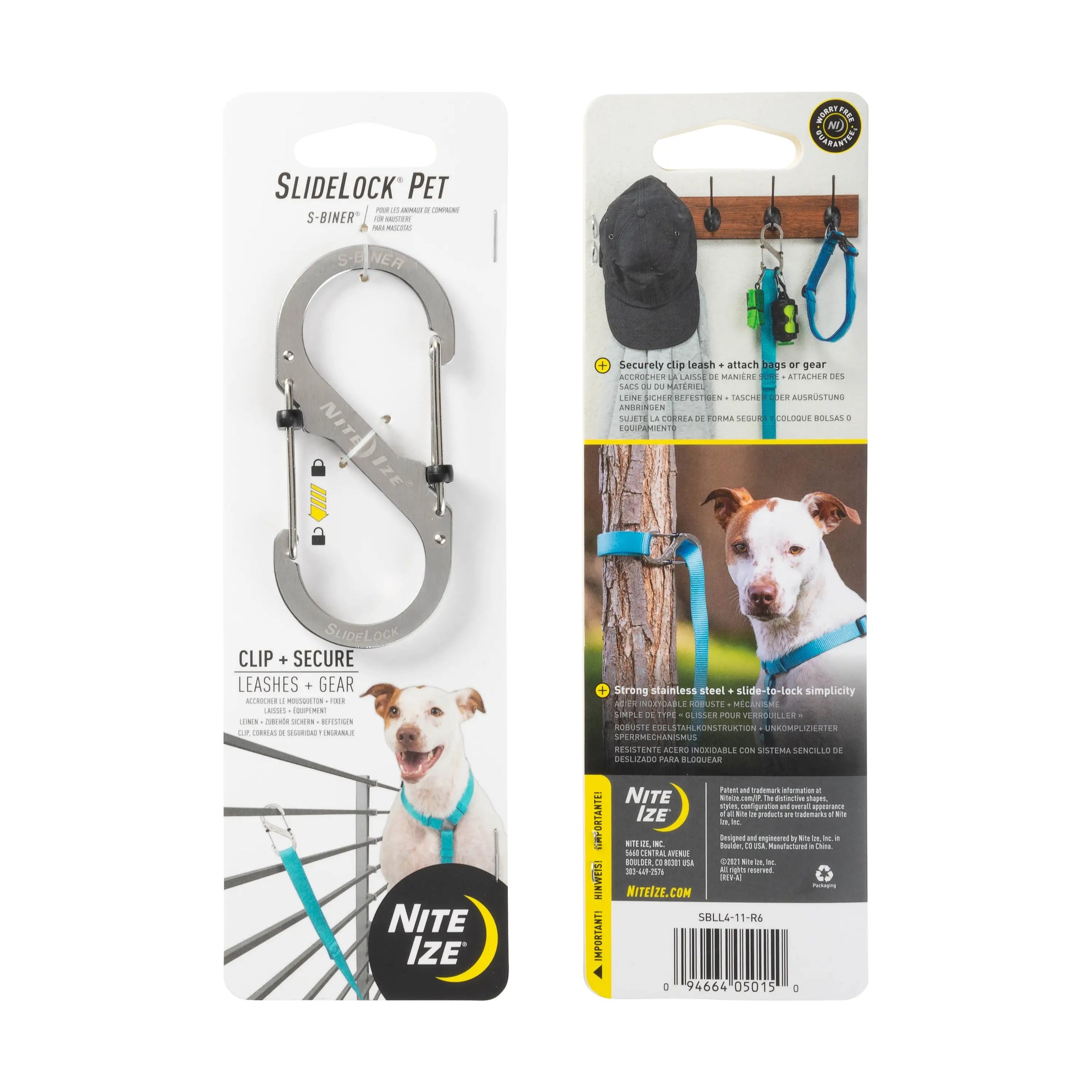 S-Biner LeashLink Dual Carabine Stainless – Four Muddy Paws