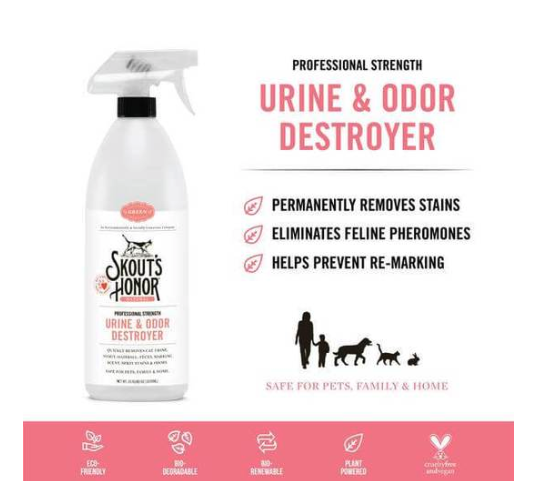 SKOUTS HONOR CAT URINE & ODOR DESTROYER 35OZ-Four Muddy Paws