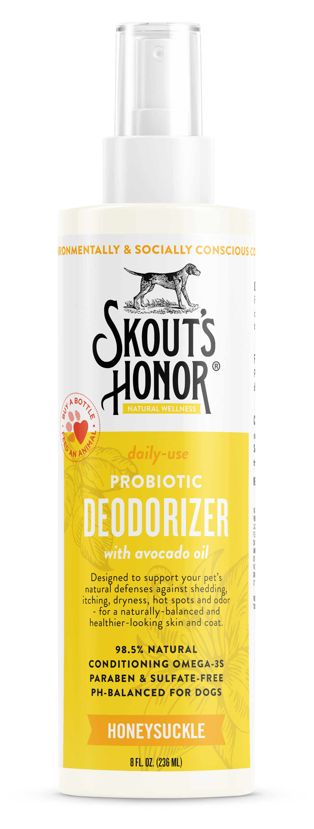 SKOUTS HONOR DOG DEODORIZER HONEYSUCKLE 8OZ-Four Muddy Paws