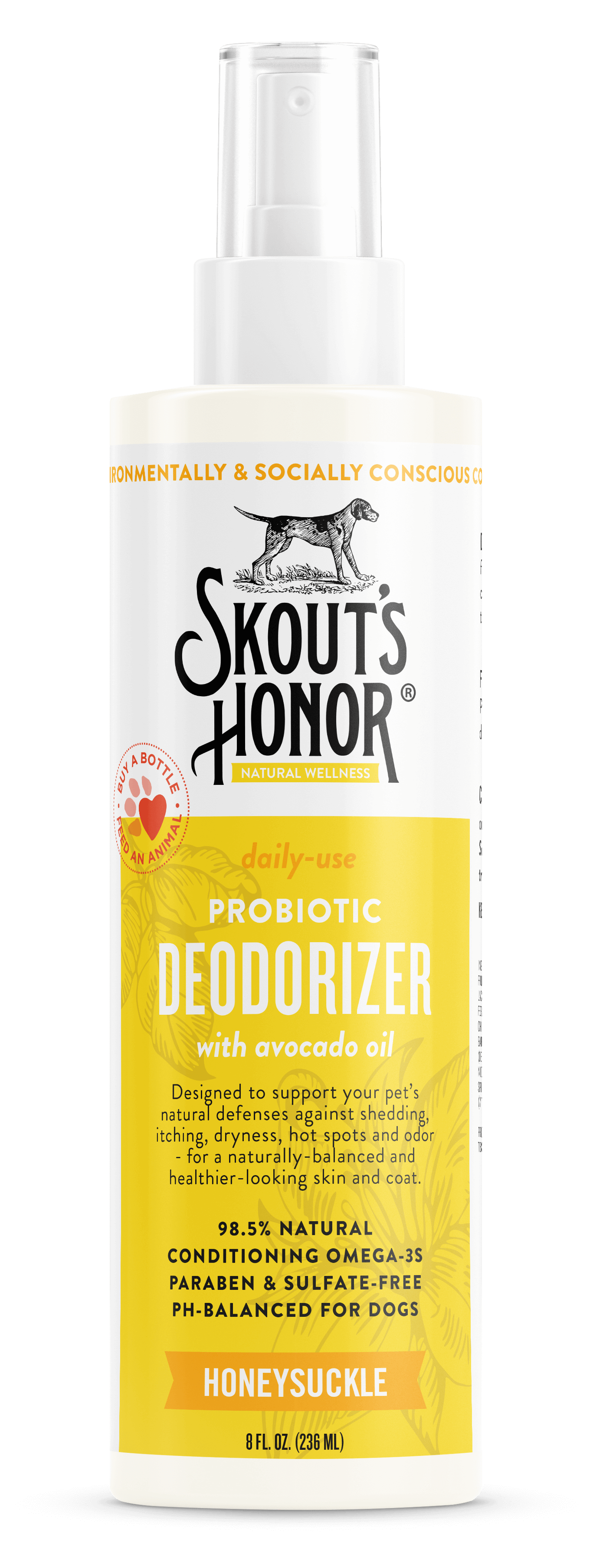 SKOUTS HONOR DOG DEODORIZER HONEYSUCKLE 8OZ-Four Muddy Paws