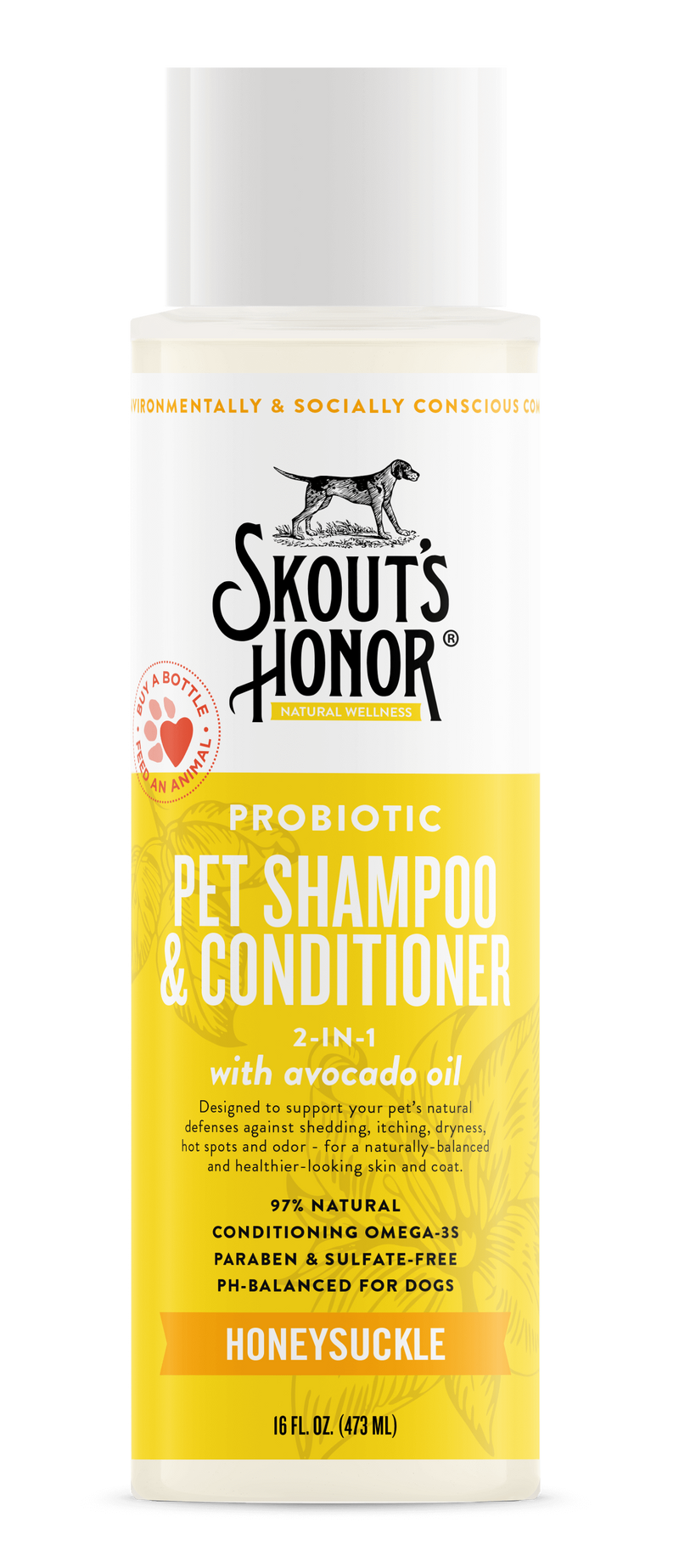 SKOUTS HONOR DOG SHAMPOO CONDITIONER HONEYSUCKLE 16OZ-Four Muddy Paws