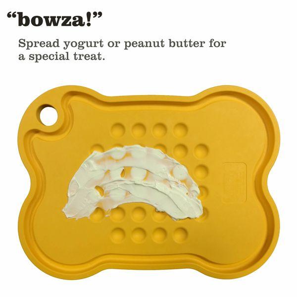 SMALL BONE GOLDENROD FEEDING PLATTER SMALL GOLDENROD-Four Muddy Paws