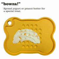 SMALL BONE GOLDENROD FEEDING PLATTER SMALL GOLDENROD-Four Muddy Paws