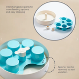 SPIN Interactive Feeder Palette Blue-Four Muddy Paws